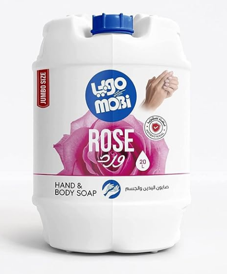 Mobi Liquid Hand Soap, Rose Scent, 20 Litres